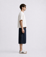 Blessed off-white boxy tee with embroidered chest logo