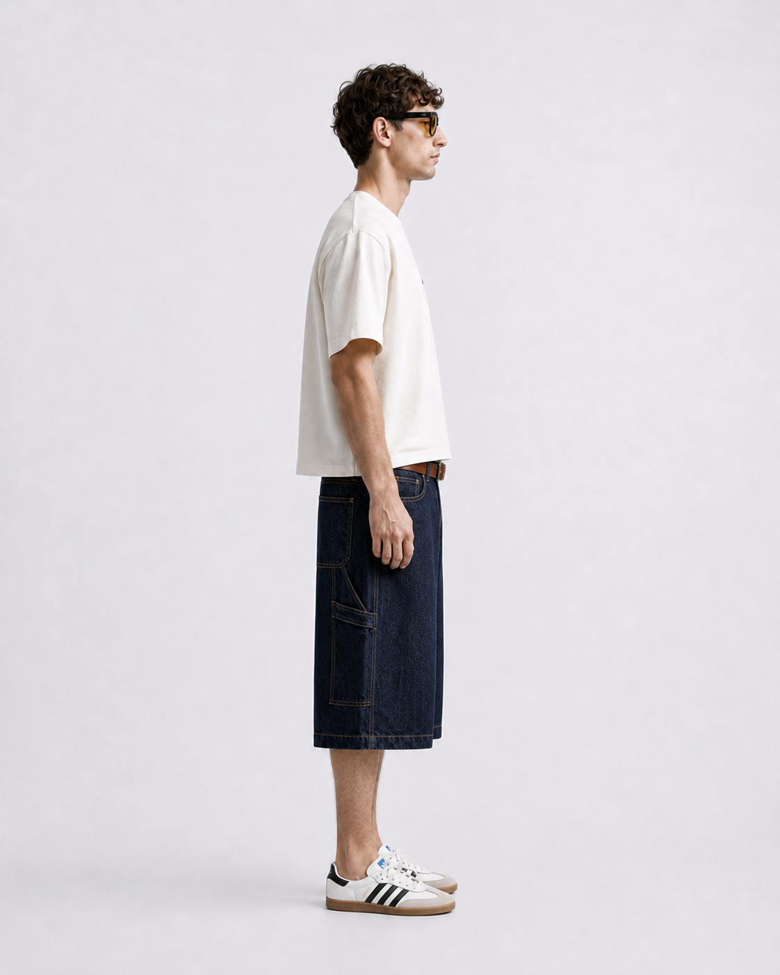 Blessed off-white boxy tee with embroidered chest logo