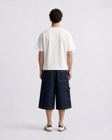 Blessed off-white boxy tee with embroidered chest logo