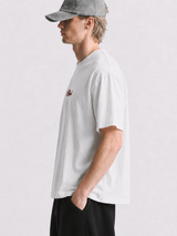 Blessed oversized off-white tee with embroidered chest logo