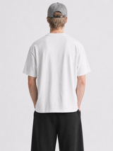 Blessed oversized off-white tee with embroidered chest logo