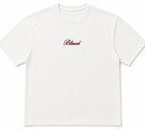 Blessed off-white boxy tee with embroidered chest logo